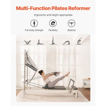 Pilates Reformer Pilates-Maschine Heim-Fitnessgerät mit Widerstand | EU