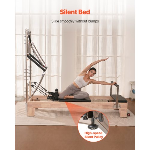 Pilates Reformer Trä Pilatesmaskin Hemmagym Träningsutrustning |  EU