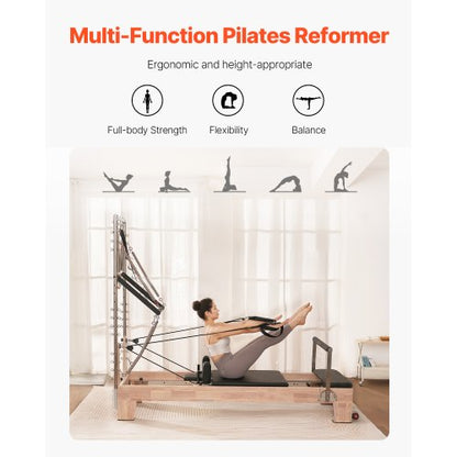 Pilates Reformer Trä Pilatesmaskin Hemmagym Träningsutrustning |  EU