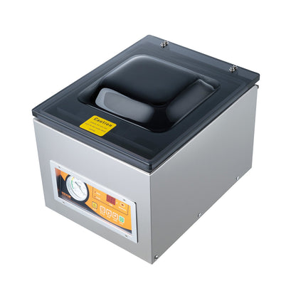 Chamber Vacuum Sealer, 260W sealing power, vacuum packaging machine for wet food, meat, marinades and more, compact size with 10.2" sealing length, applied in home kitchen and commercial use