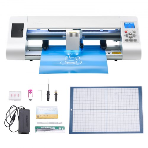 Cutting Machine, Automatic Edge Detection Vinyl Cutter Machine with Design Software and Materials, Compatible with Multiple File Formats, for Creating Customized DIY Crafts, Cards, Stickers