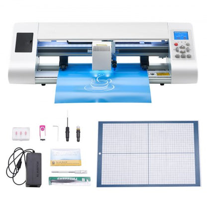 Cutting Machine, Automatic Edge Detection Vinyl Cutter Machine with Design Software and Materials, Compatible with Multiple File Formats, for Creating Customized DIY Crafts, Cards, Stickers