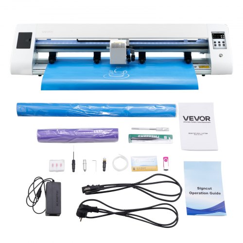 Cutting Machine, Automatic Edge Detection Vinyl Cutter Machine with Two Types of Blades, Design Software and Materials, Compatible with Multiple File Formats, for Creating Customized DIY Crafts