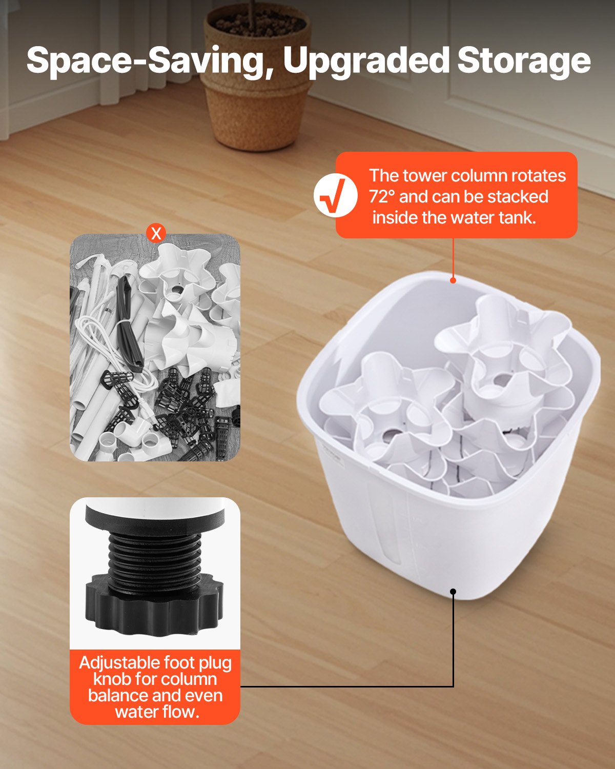 Hydroponic Growing System 30 Pods Smart Hydroponic Tower Vattencirkulation