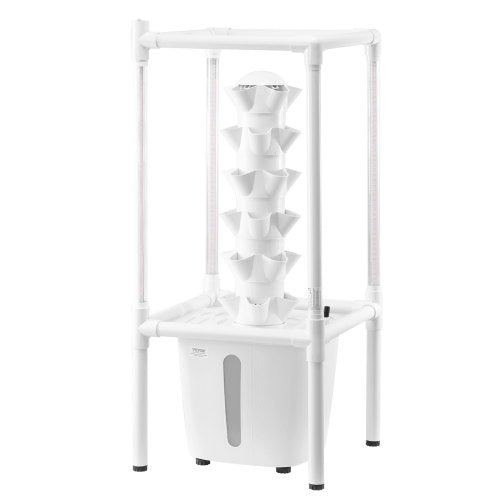 Hydroponic Growing System with Grow Light, 30 Pods Vertical 6 Tiers Hydroponic Tower, Home Hydronic Garden with Water Pump, Plants Germination Kit for Indoor Herbs, Fruits and Vegetables