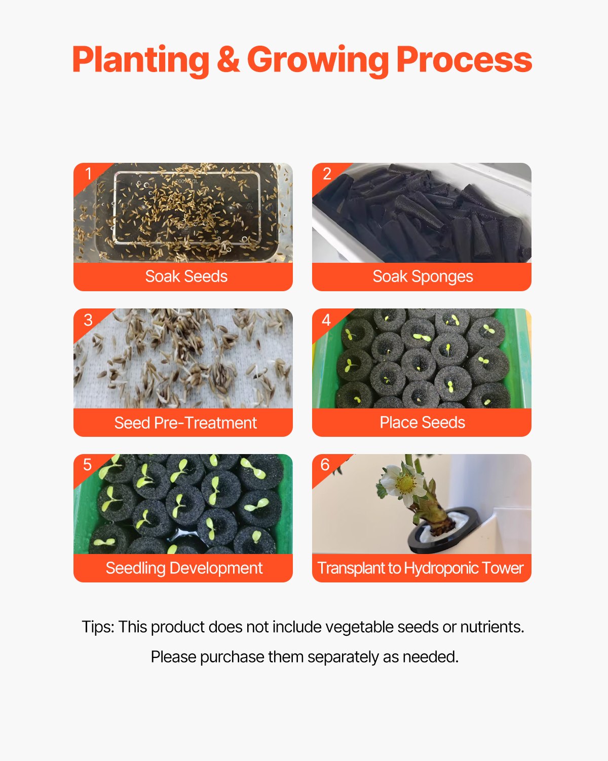 Hydroponic odlingssystem med hjul 50 pods Hydroponic Tower Garden