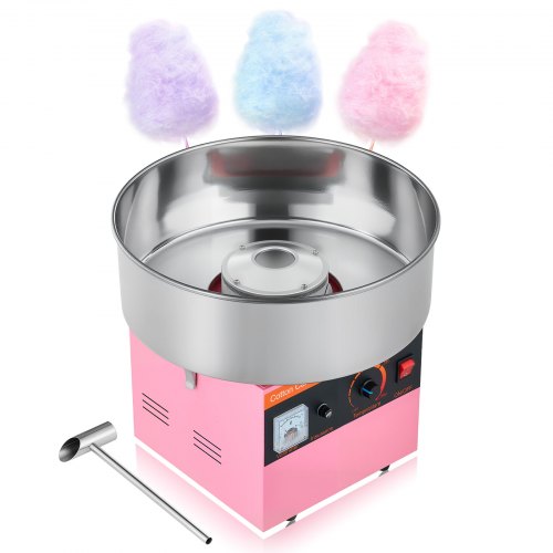 Cotton Candy Machine Commercial, 1000W Electric Candy Floss Maker, Easy Use with 15 inch Stainless Steel Bowl and Sugar Scoop, Makes Hard Candy for Home Kids Birthday, Family Party, Pink