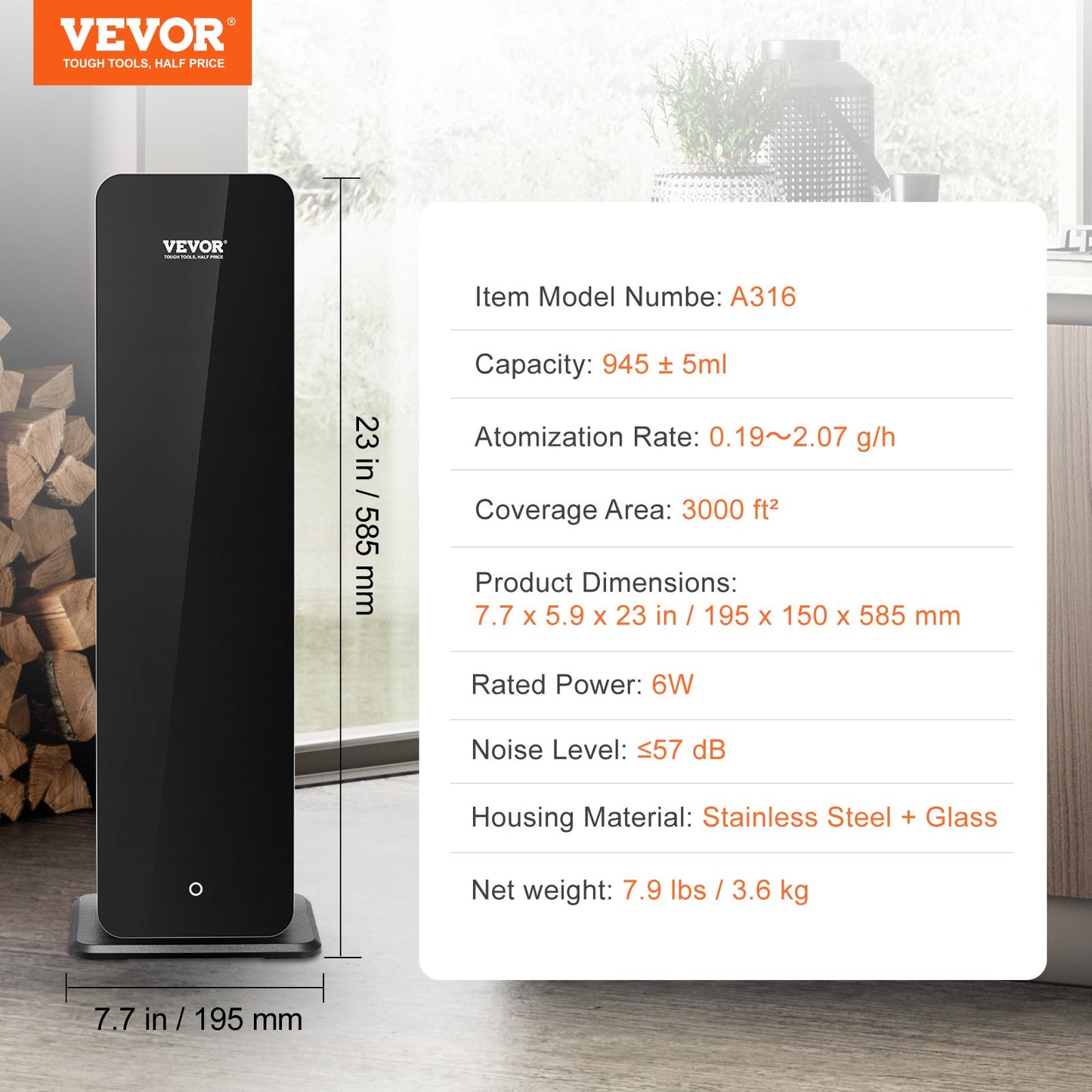 Scent Air Machine for Home, 950ml Bluetooth Smart Cold Air Diffuser, 3000sq.ft Waterless Essential Oil Scent Air Diffuser, Floor Standing Aromatherapy Machine for Large Room, Office, Hotel
