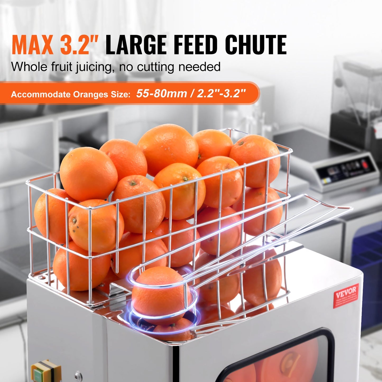Commercial Orange Juicer Machine 120W Stainless Steel Press Extractor