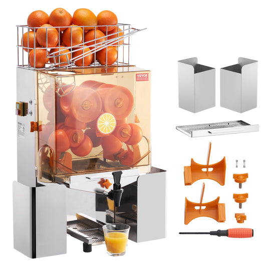 Commercial Orange Juicer Machine 120W Juice Squeezer Extractor Water Faucet
