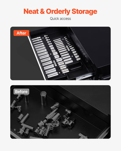 Tragbares Steckschlüssel-Organizer-Set, 3-teilig, 76-Clip-Magnetsteckschlüssel-Ablage, metrisch/SAE