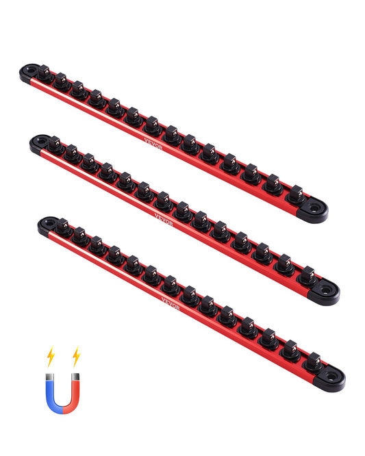 Socket Organizer Rail Set 3ST Aluminium Socket Organizers med 40 clips