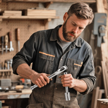 Socket Set, 46 Pieces, 1/4 inch Drive Socket Tool Set, SAE and Metric Size, Deep and Standard, Mechanic Tool Kit with Storage Case, Chrome Plated CR-V Alloy Steel, for Automotive Repair