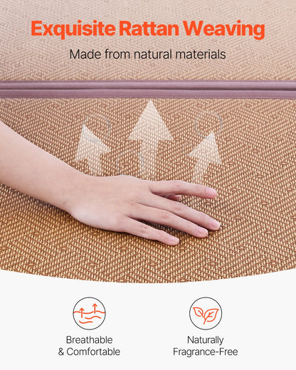 Japanese tatami mat 80 x 55 in foldable tatami mattress made of natural rattan