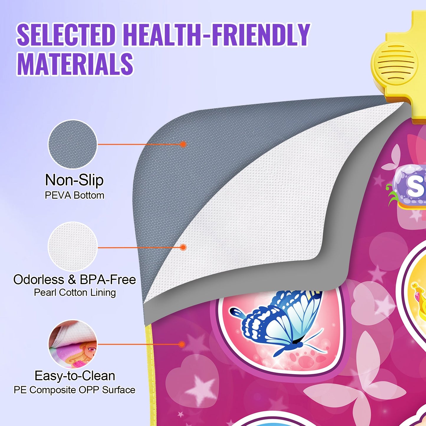 Tanzmatte für Kinder, Tanzmatte, Spielzeug, Einzelspieler, Geschenk für Mädchen ab 3 Jahren