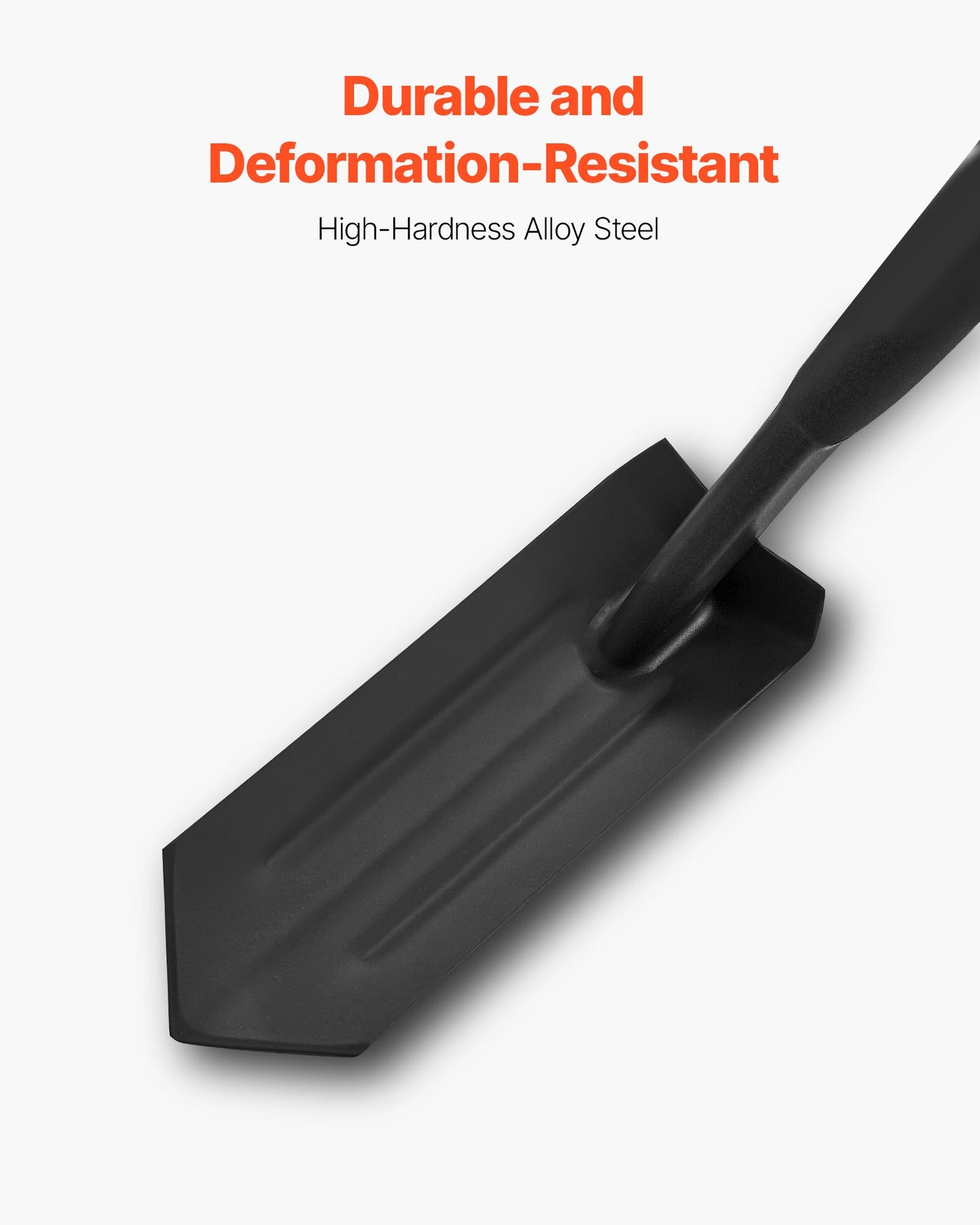 Trench Shovel, 4 in Blade Heavy-Duty Trenching Shovel, Narrow Spade Trench Digger with Fiberglass Handle and Non-Slip Grip, for Gardening, Digging Holes, Trenching, and Planting, 56 in Long