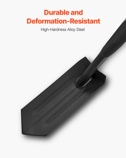 Trench Shovel, 4 in Blade Heavy-Duty Trenching Shovel, Narrow Spade Trench Digger with Fiberglass Handle and Non-Slip Grip, for Gardening, Digging Holes, Trenching, and Planting, 56 in Long