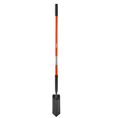 Trench Shovel, 4 in Blade Heavy-Duty Trenching Shovel, Narrow Spade Trench Digger with Fiberglass Handle and Non-Slip Grip, for Gardening, Digging Holes, Trenching, and Planting, 56 in Long