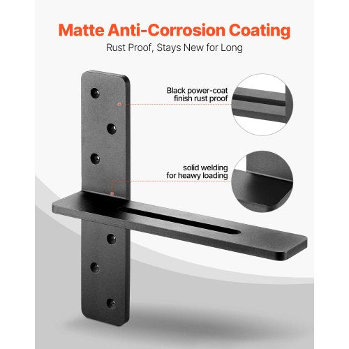2 st hyllkonsoler 12 tum / 304,8 mm kraftiga flytande hyllkonsoler