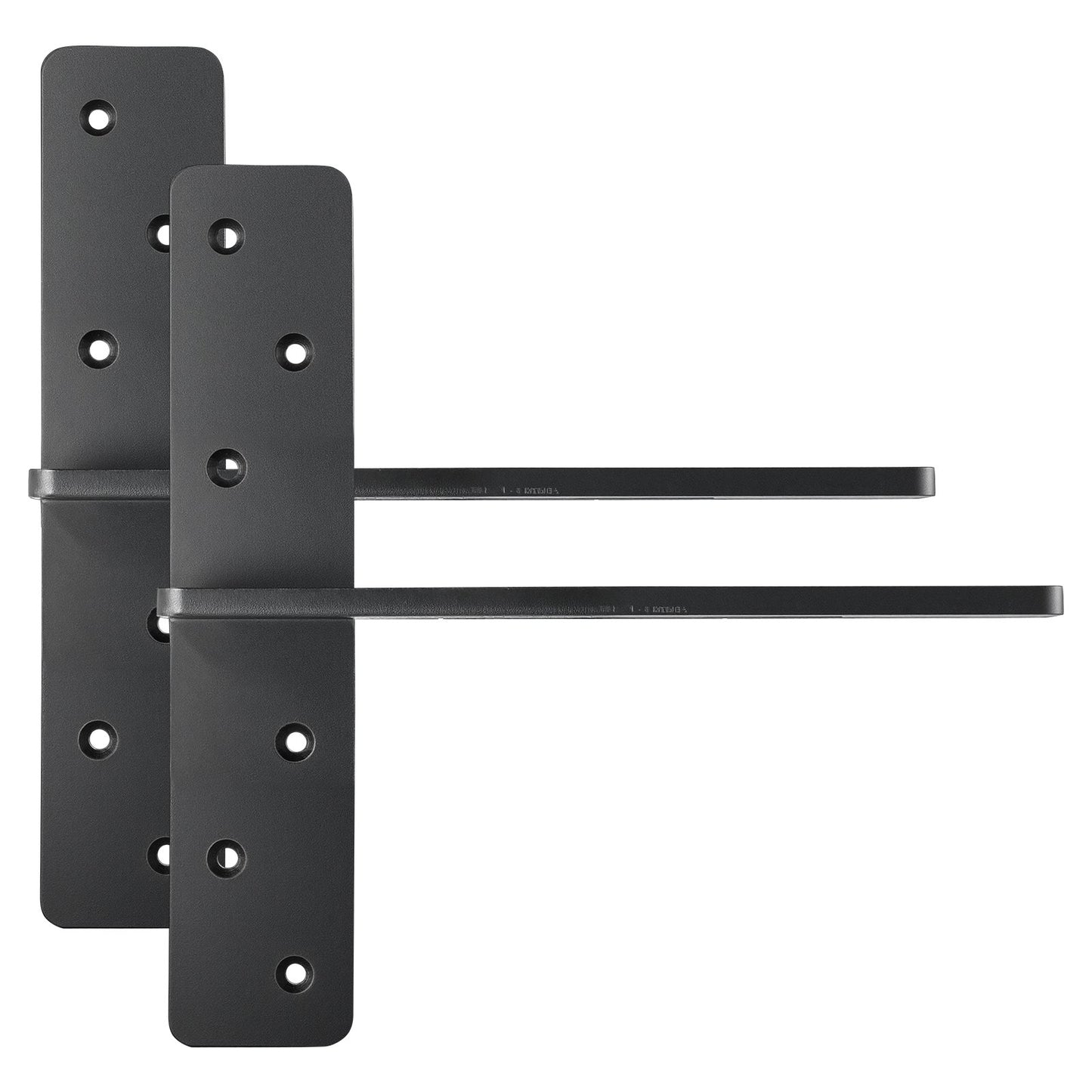 T Shelf Brackets 2 Pcs, 200 lbs/90 kg Weight Capacity, 12x2.89x12 in / 304.8x73.5x304.8 mm, Solid Steel Heavy Duty Brackets for Shelves, Countertop Support Floating Bracket Hardware with Screws