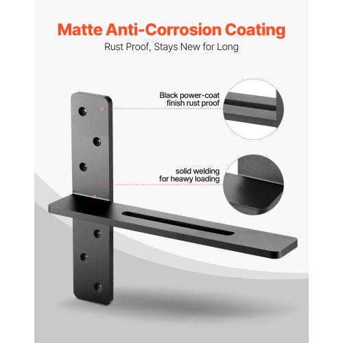 2 Regalhalterungen 14 Zoll / 355,6 mm Hochleistungs-Schweberegalhalterungen