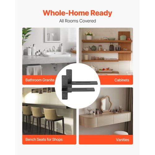 2 Regalhalterungen 14 Zoll / 355,6 mm Hochleistungs-Schweberegalhalterungen