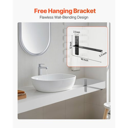 2 Regalhalterungen 18 Zoll / 457,2 mm Hochleistungs-Schweberegalhalterungen