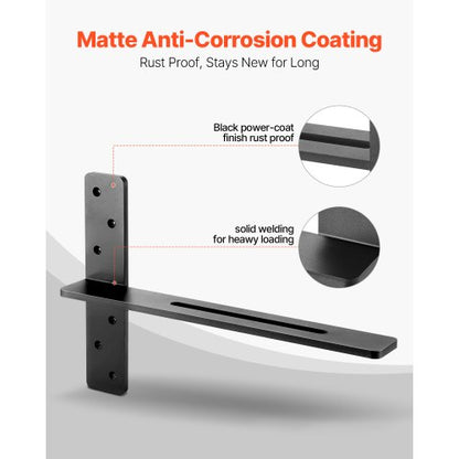 2 Regalhalterungen 18 Zoll / 457,2 mm Hochleistungs-Schweberegalhalterungen