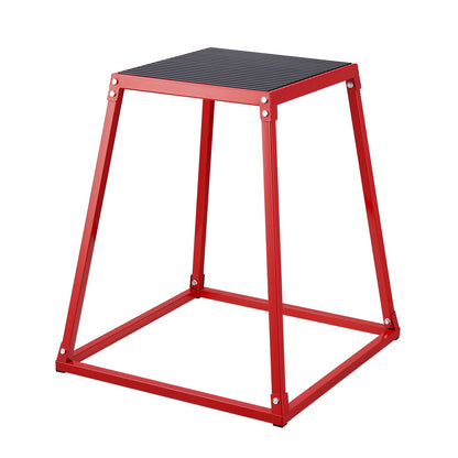 Plyometric Jump Boxes, 12/18/24/30 tums Plyo Box, Platform and Jumping Agility Box, Anti-Slip Fitness Exercise Step Up Box Set för hemmagymträning, konditionsstyrketräning, röd