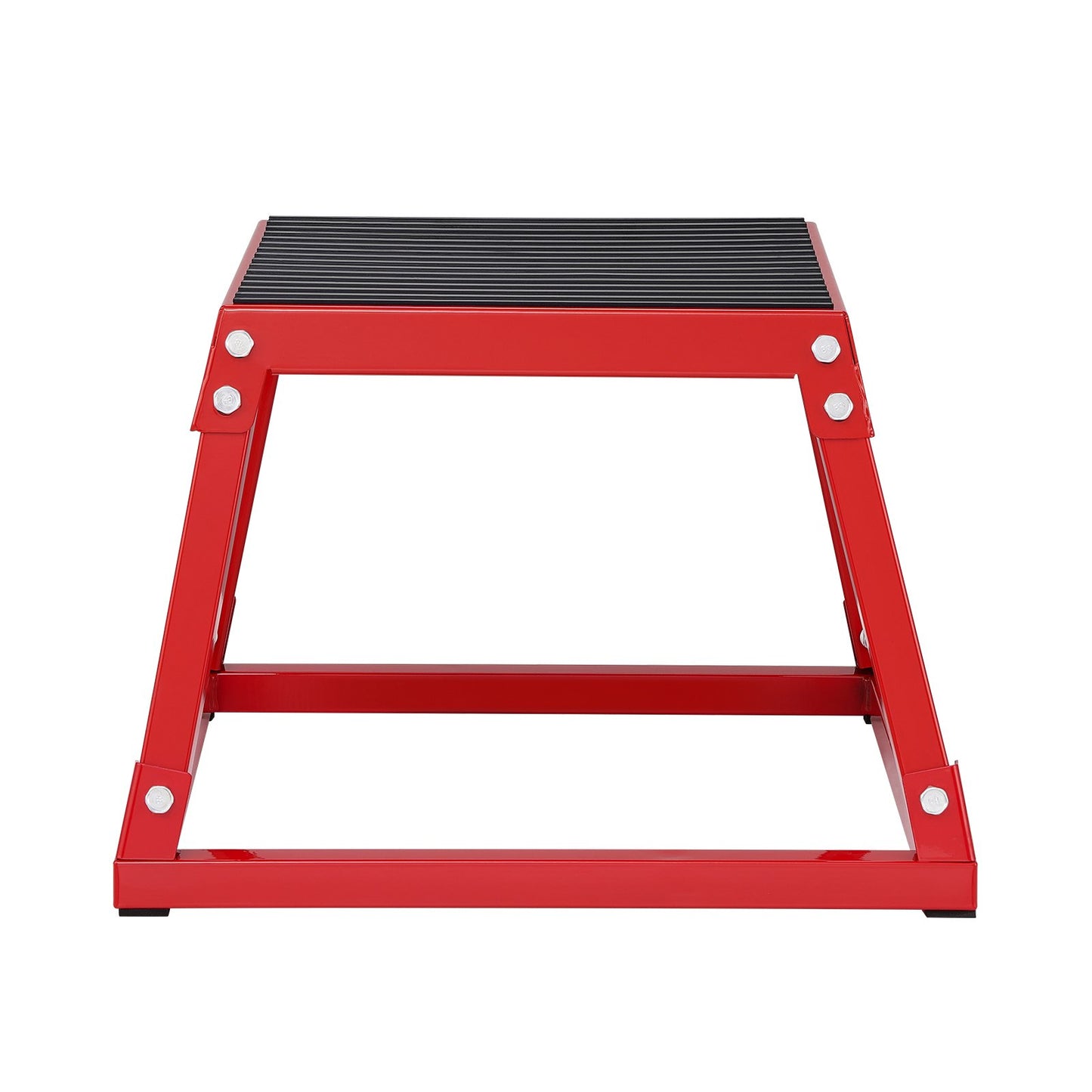 Plyometric Jump Box, 12 Inch Plyo Box, Steel Plyometric Platform och Jumping Agility Box, Anti-Slip Fitness Exercise Step Up Box för hemmagymträning, Konditionsstyrketräning, Röd