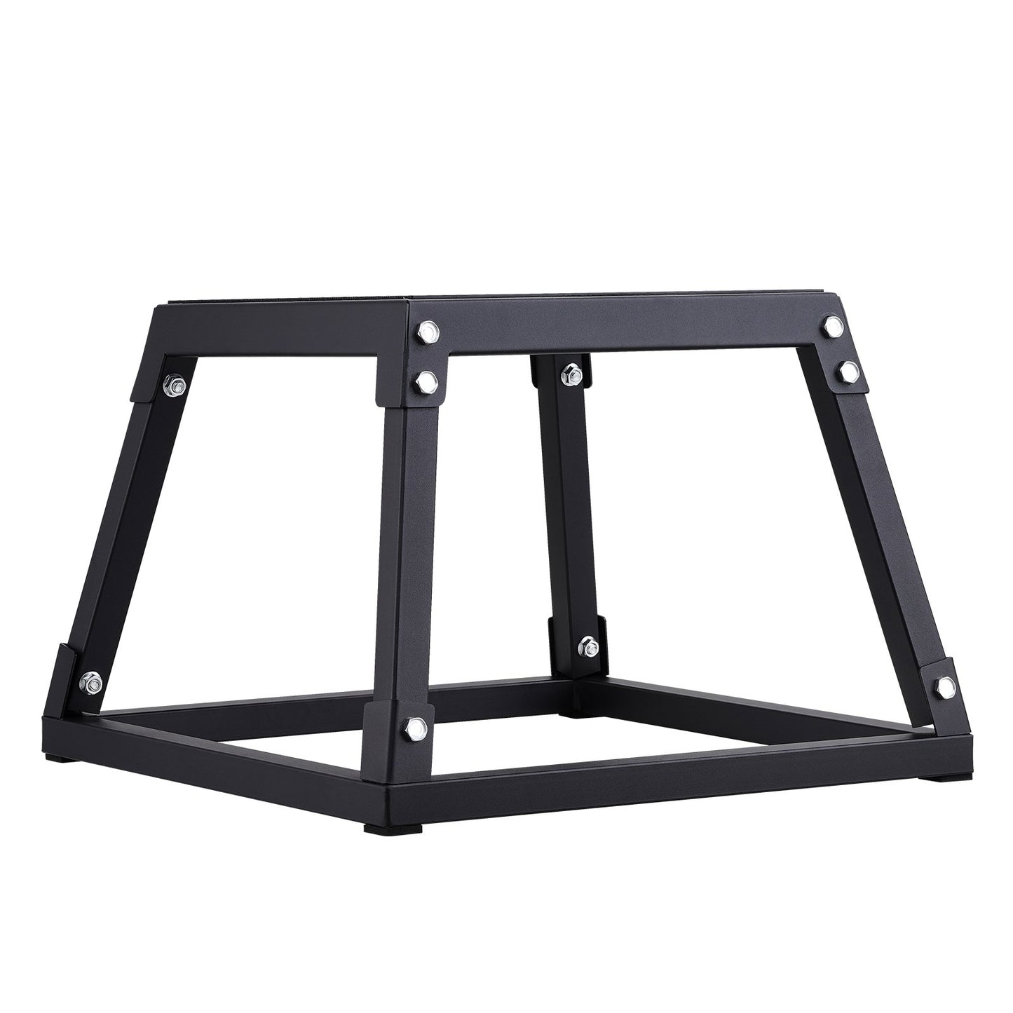 Plyometric Jump Box, 12 Inch Plyo Box, Steel Plyometric Platform and Jumping Agility Box, Anti-Slip Fitness Exercise Step Up Box for Home Gym Workout, Cardio Strength Training, Black