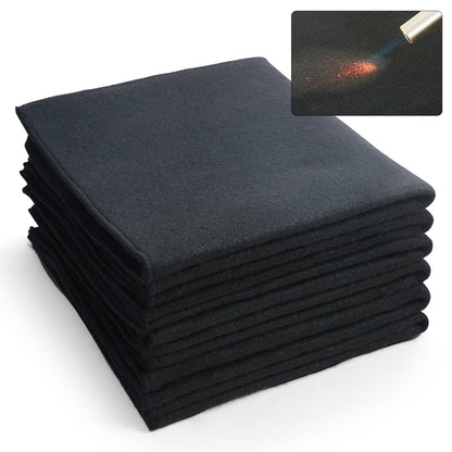 Carbon Felt Welding Blanket 6-Pack, 21" x 20" Flame Retardant Welding Blankets, Up to 1800°F Heat Resistant Felt Set, Cuttable Carbon Fiber Fire Retardant Insulation Welding Mat
