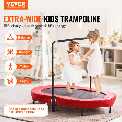 56" trampoline for kids foldable mini trampoline for toddlers indoor outdoor