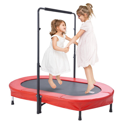 56" trampoline for kids foldable mini trampoline for toddlers indoor outdoor