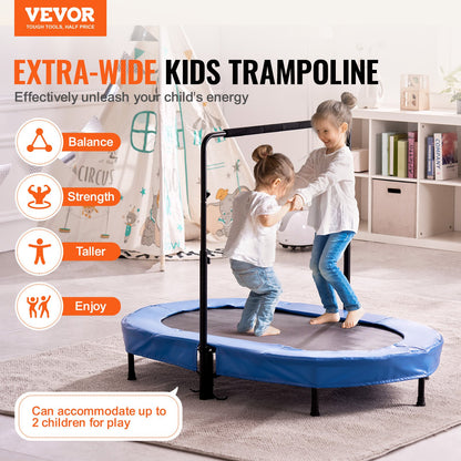 56" trampoline for kids foldable mini trampoline for toddlers indoor outdoor