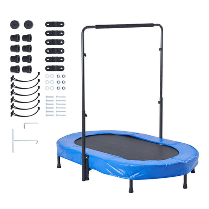 56" trampoline for kids foldable mini trampoline for toddlers indoor outdoor