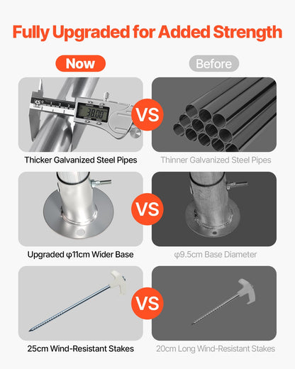 Outdoor Storage Shed, 7 x 12 ft Portable Storage Tent with Roll-up Door, Waterproof Canopy Shed Shelter, Heavy Duty Frame, Patio Garage Carport for Motorcycle, Lawn Mower, Bike, Grey