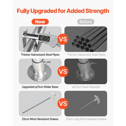 Outdoor-Lagerung/Zelt 6x6 ft Wasserdichtes Carport/Garagenzelt