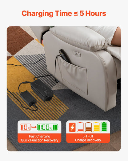 Battery Pack for Reclining Furniture, 5000 mAh Rechargeable Recliner Battery Pack, with Universal 2-Pin Connection and LED Display Screen, for Electric Recliner, Sofa, Couch, and Lift Chair