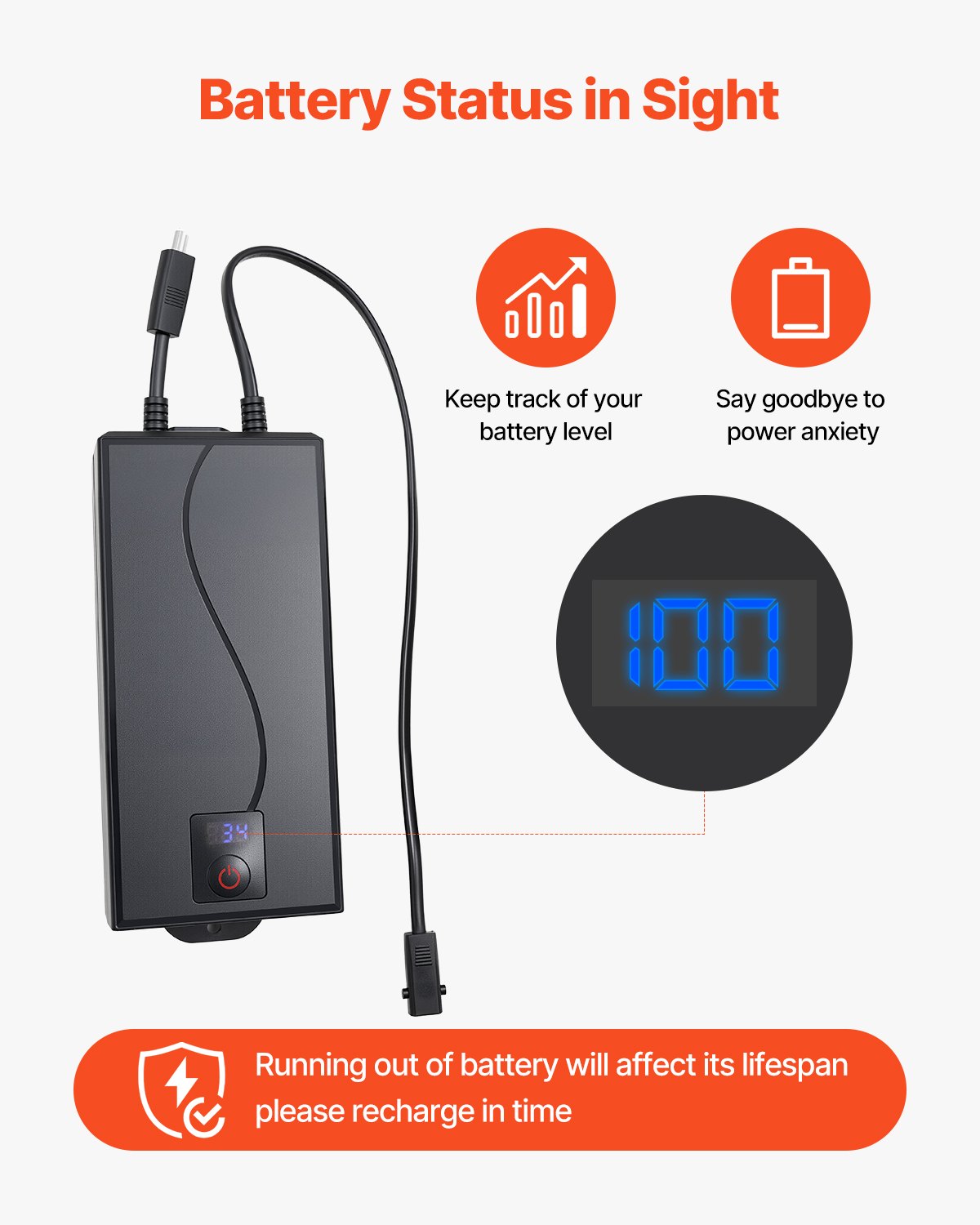 Battery Pack for Reclining Furniture with Adapter, 5000 mAh Rechargeable Recliner Battery Pack with Universal 2-Pin Connector and LED Screen, for Electric Recliner, Sofa, Couch & Lift Chair