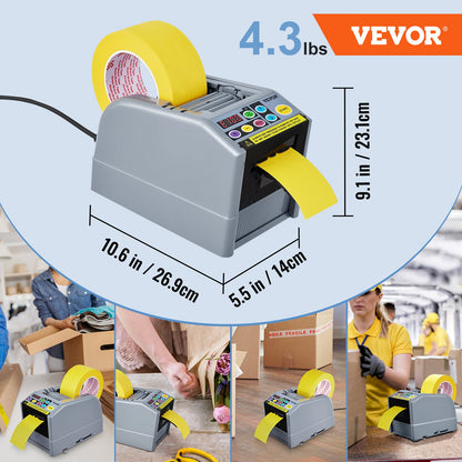 Zcut-9 Automatic Tape Dispenser Self-adhesive Electric Tape Cutter Packaging Machine Tape Cutting Machine 6-60mm Tape Width