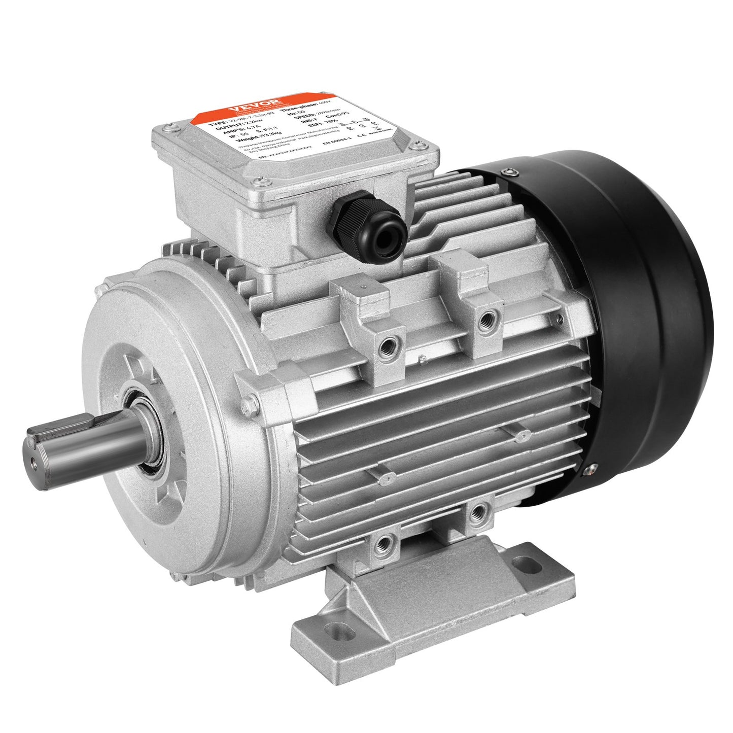 1,5KW Elektromotor 3000 U/min AC230/400V 9,5A/3,5A 3-phasig 24mm Keilwelle