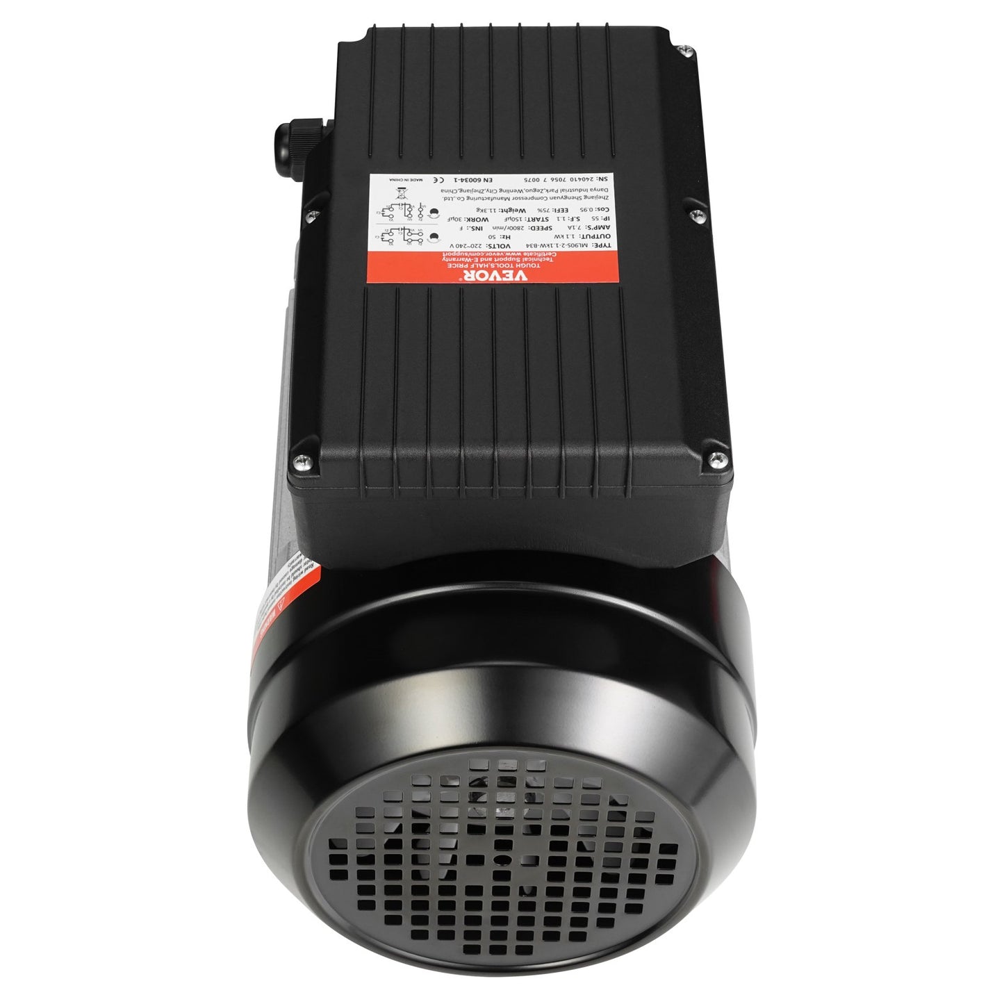 1,1 kW Elektromotor 2800 U/min AC 220~240 V 7,1 A 1-phasig 24 mm Keilwelle