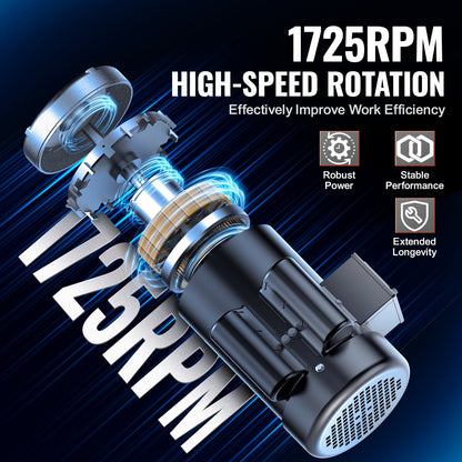 2HP Electric Motor 1725 rpm, AC 115V/230V, 143/5T Frame, Air Compressor Motor Single Phase, 7/8" Keyed Shaft, CW/CCW Rotation for Agricultural Machinery and General Equipment