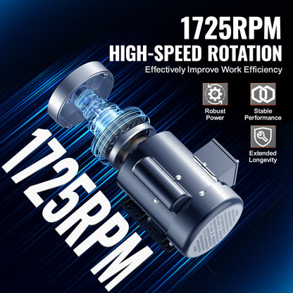 1HP Electric Motor 1725 rpm, AC 115V/230V, 56C Frame, Air Compressor Motor Single Phase, 5/8" Keyed Shaft, CW/CCW Rotation for Agricultural Machinery and General Equipment