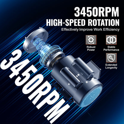 1.5HP Electric Motor 3450 rpm, AC 115V/230V, 56 Frame, Air Compressor Motor Single Phase, 5/8" Keyed Shaft, CW/CCW Rotation for Agricultural Machinery and General Equipment