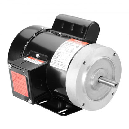 1HP Electric Motor 3450 rpm, AC 115V/230V, 56C Frame, Air Compressor Motor Single Phase, 5/8" Keyed Shaft, CW/CCW Rotation for Agricultural Machinery and General Equipment