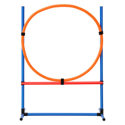 Hunde-Agility-Trainingsausrüstung, 4-teiliges Set mit Hürden und Springring-Hindernissen