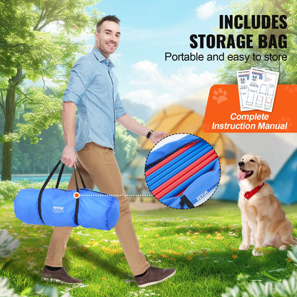 Dog Agility Training Equipment 4 PCS Set with Obstacles Jump Ring Pause Box