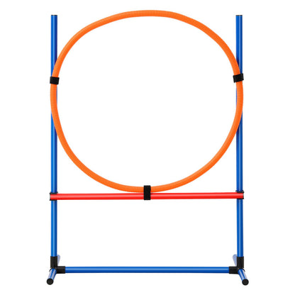 Dog Agility Training Equipment 4 PCS Set with Obstacles Jump Ring Pause Box